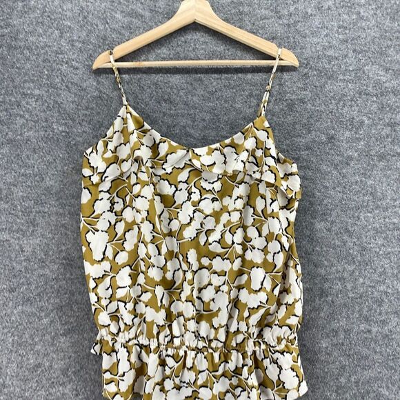 Gap Blouse Women 2XL Yellow Floral  Spaghetti Strap Pullover - Picture 3 of 9